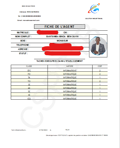 Fiche agent